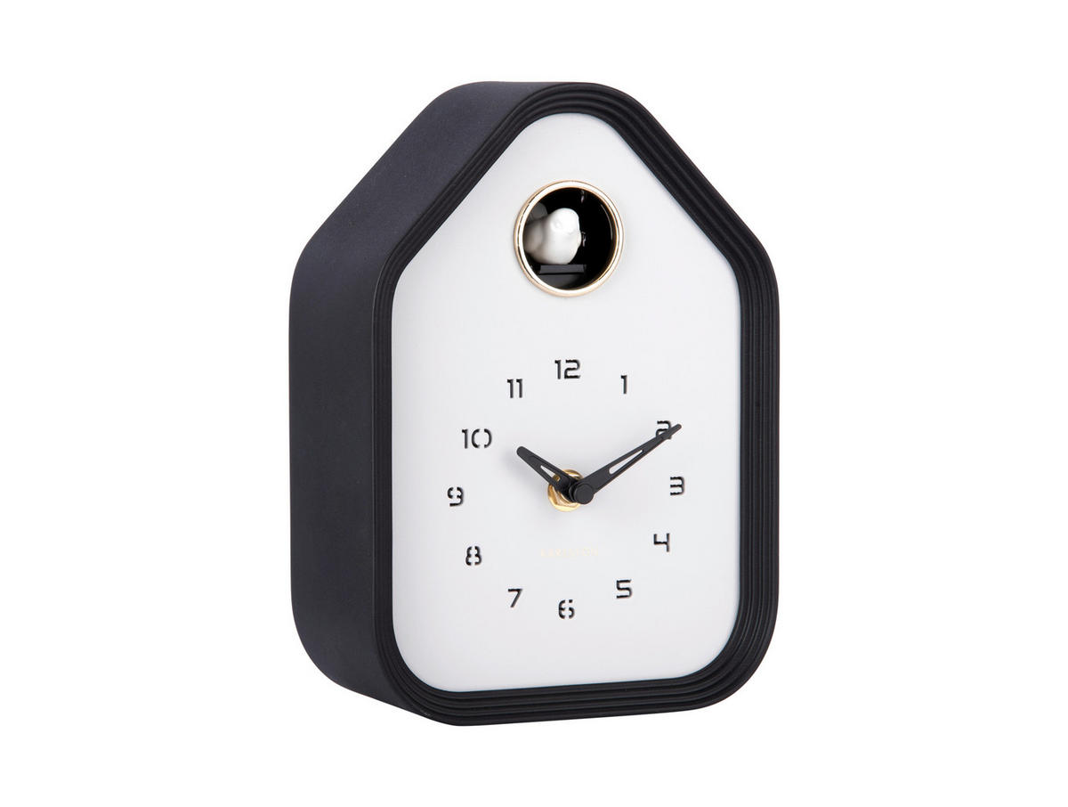 WANDUHR Reina Schwarz 14/20/7 cm  - Schwarz, Basics, Kunststoff (14/20/7cm) - Karlsson