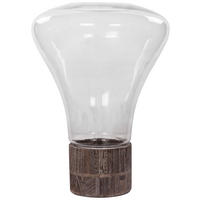 WINDLICHT Grau 31/38 cm  - Grau, LIFESTYLE, Glas/Holzwerkstoff (31/38cm) - Kayoom