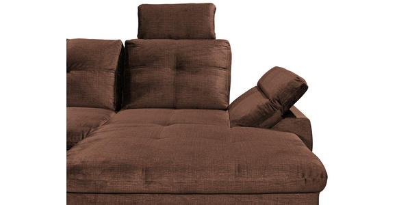 WOHNLANDSCHAFT in Mikrovelours Kupferfarben - Schwarz/Kupferfarben, KONVENTIONELL, Kunststoff/Textil (217/334/127cm) - Carryhome
