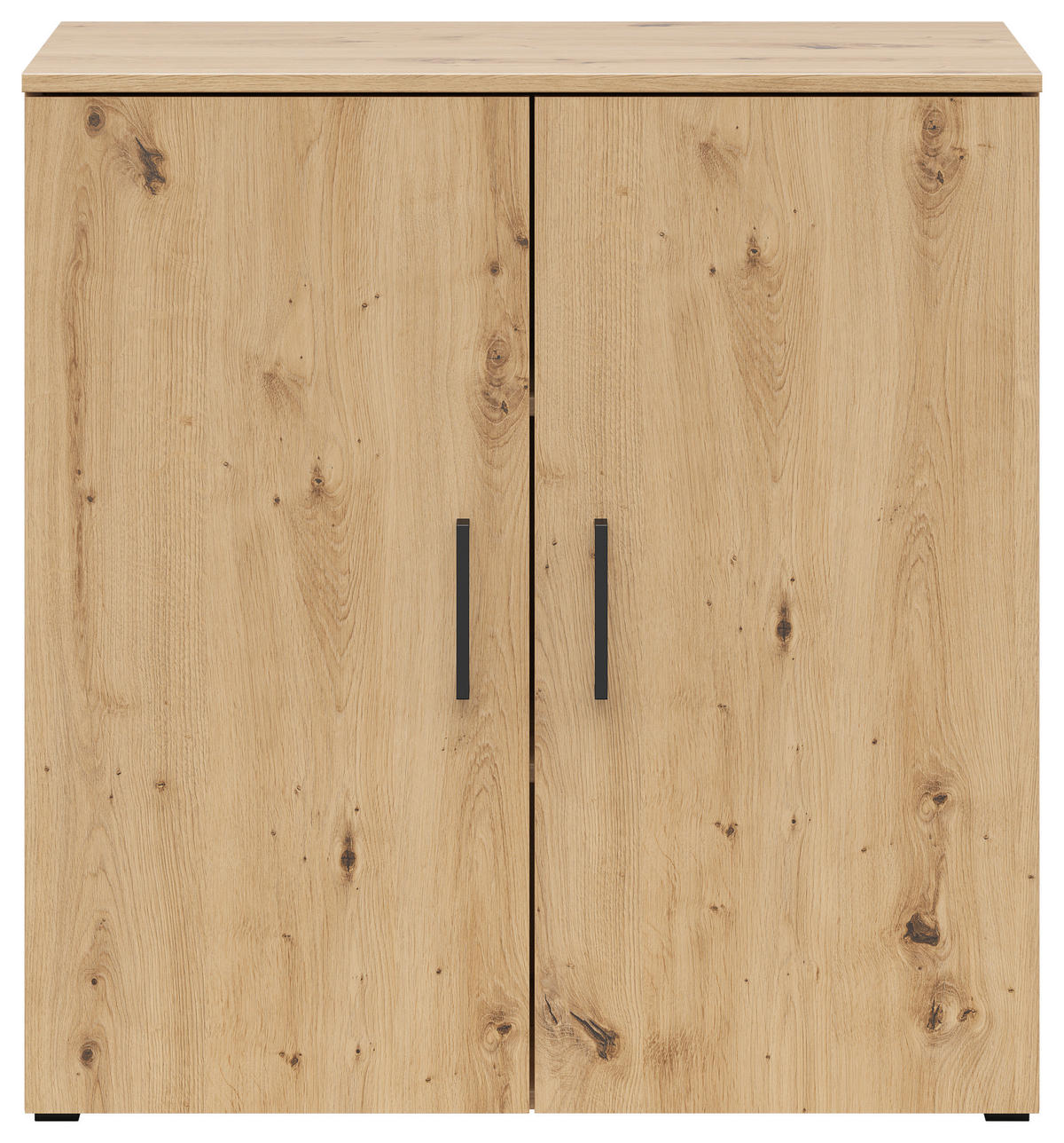 KOMODA, hrast artisan  - črna/antracit, Moderno, umetna masa/leseni material (80/83/40cm) - Carryhome