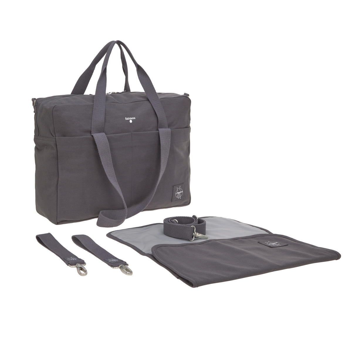 WICKELTASCHE  - Anthrazit, Basics, Textil (44/16/34cm) - Lässig