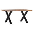 ESSTISCH in Holz 160/90/76 cm  - Schwarz/Naturfarben, LIFESTYLE, Holz/Metall (160/90/76cm) - Landscape
