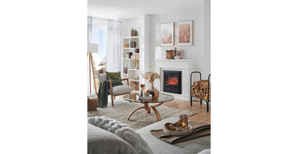 SESSEL Webstoff Beige - Eichefarben/Beige, Design, Holz/Textil (65/80/85cm) - Carryhome