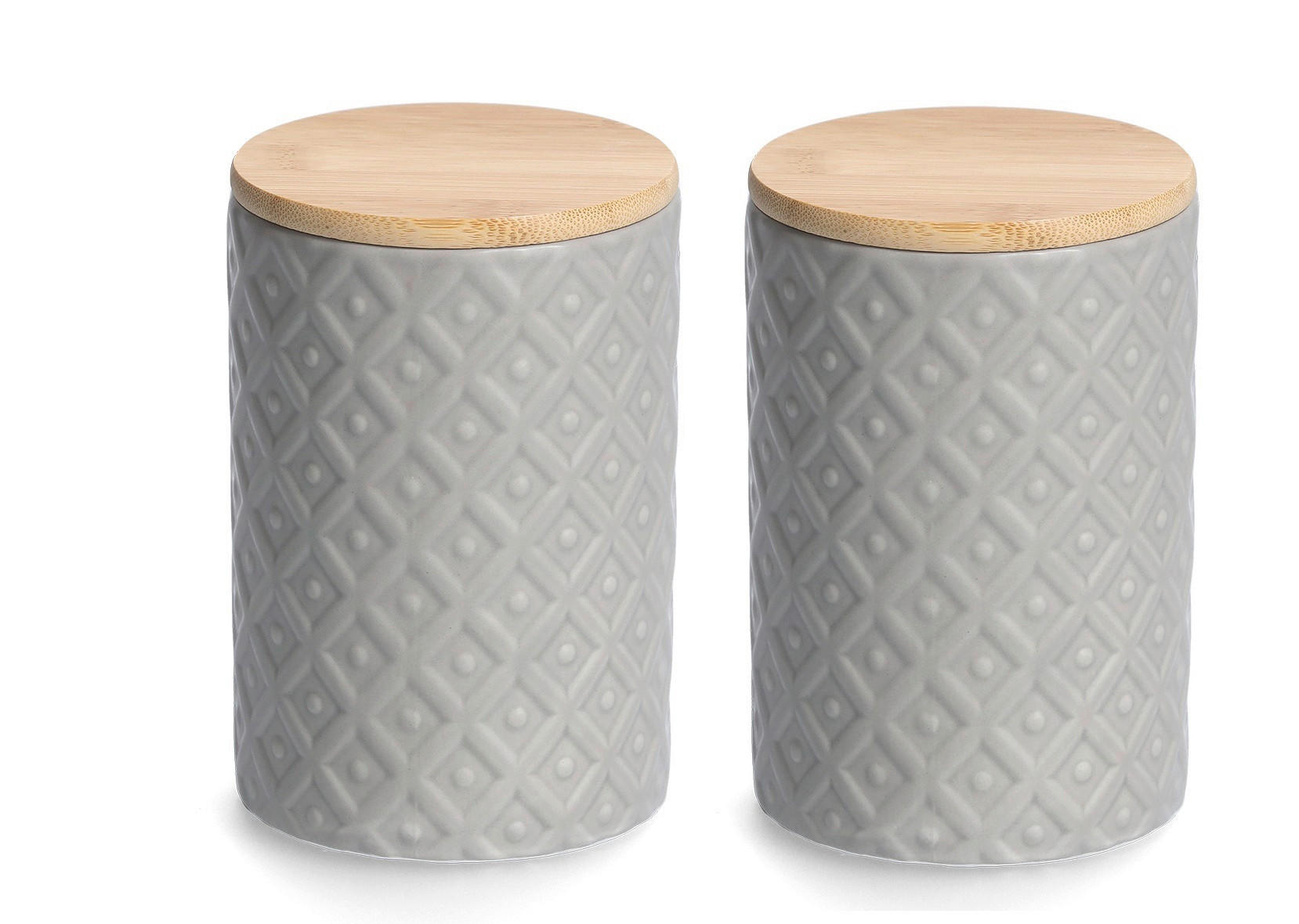 VORRATSDOSENSET  - Grau, Basics, Keramik (25,5/25,5/15cm) - Zeller Present