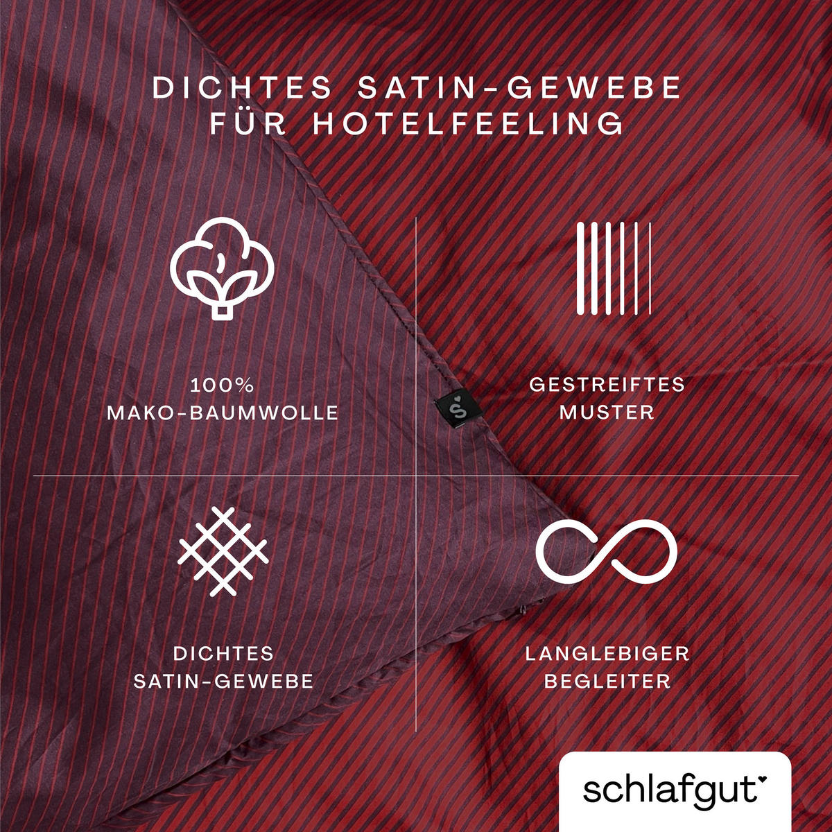 BETTDECKENBEZUG Woven Satin Fade Makosatin 240/220 cm  - Lila/Rot, Basics, Textil (240/220cm) - Schlafgut
