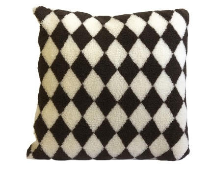 PRYDNADSKUDDE    - vit/brun, Design, textil (45/45cm)