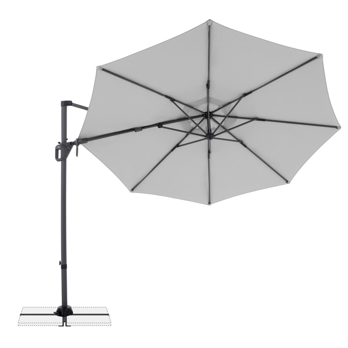 AMPELSCHIRM 310 cm Anthrazit, Hellgrau  - Anthrazit/Hellgrau, Basics, Textil/Metall (310cm) - Doppler