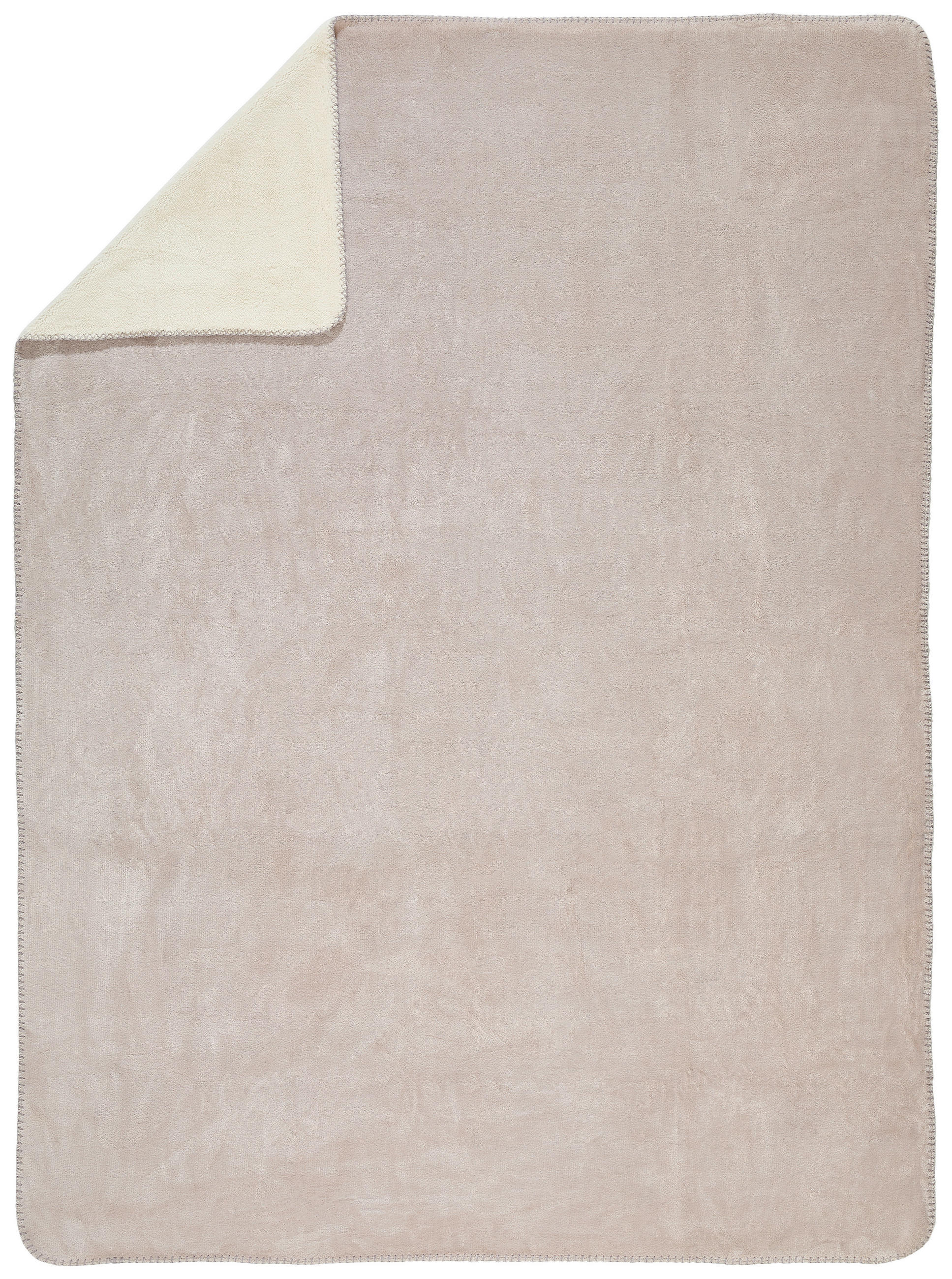 WOHNDECKE 130/180 cm  - Silberfarben/Creme, KONVENTIONELL, Textil (130/180cm) - Novel