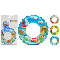 SIMRING - orange/vit, Basics, plast (61cm) - Intex