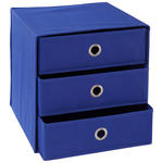 FALTBOX Metall, Textil, Karton Blau, Silberfarben  - Blau/Silberfarben, Design, Karton/Textil (32/32/31,5cm) - Carryhome