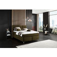 BOXSPRINGBETT 140/200 cm  in Olivgrün  - Alufarben/Olivgrün, KONVENTIONELL, Textil/Metall (140/200cm) - Dieter Knoll