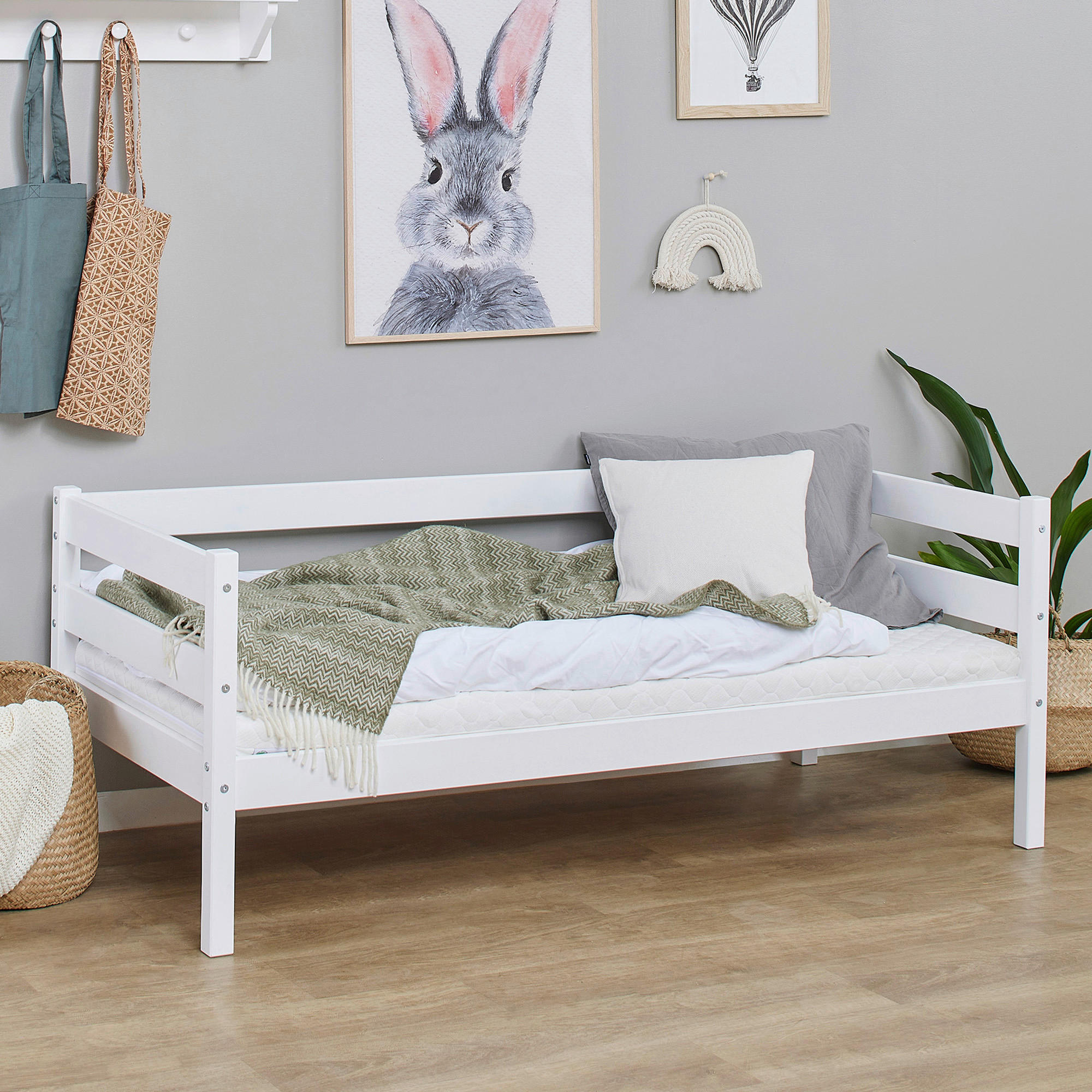 Mid.you Kinder-/Juniorbett Weiß 70x160 cm