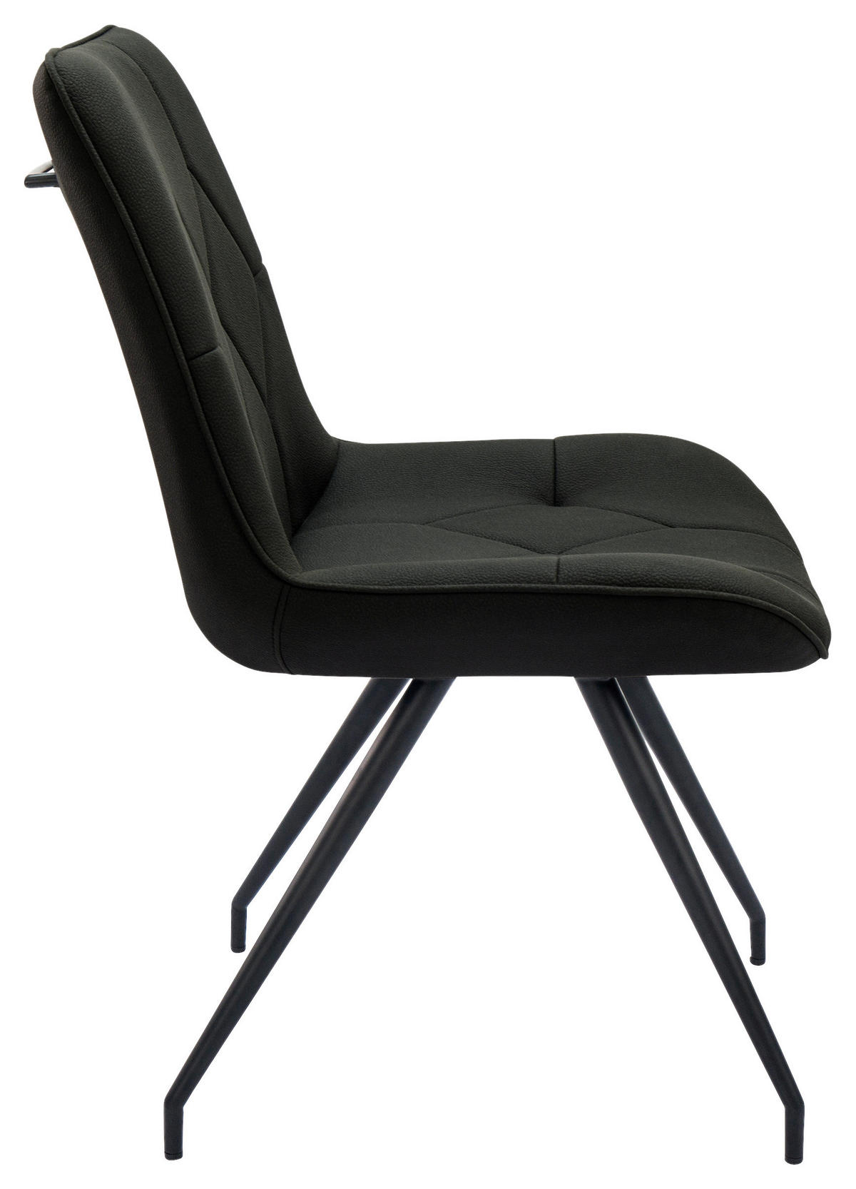 STUHL Webstoff Schwarz  - Schwarz, Design, Textil/Metall (51/89/66cm) - Novel