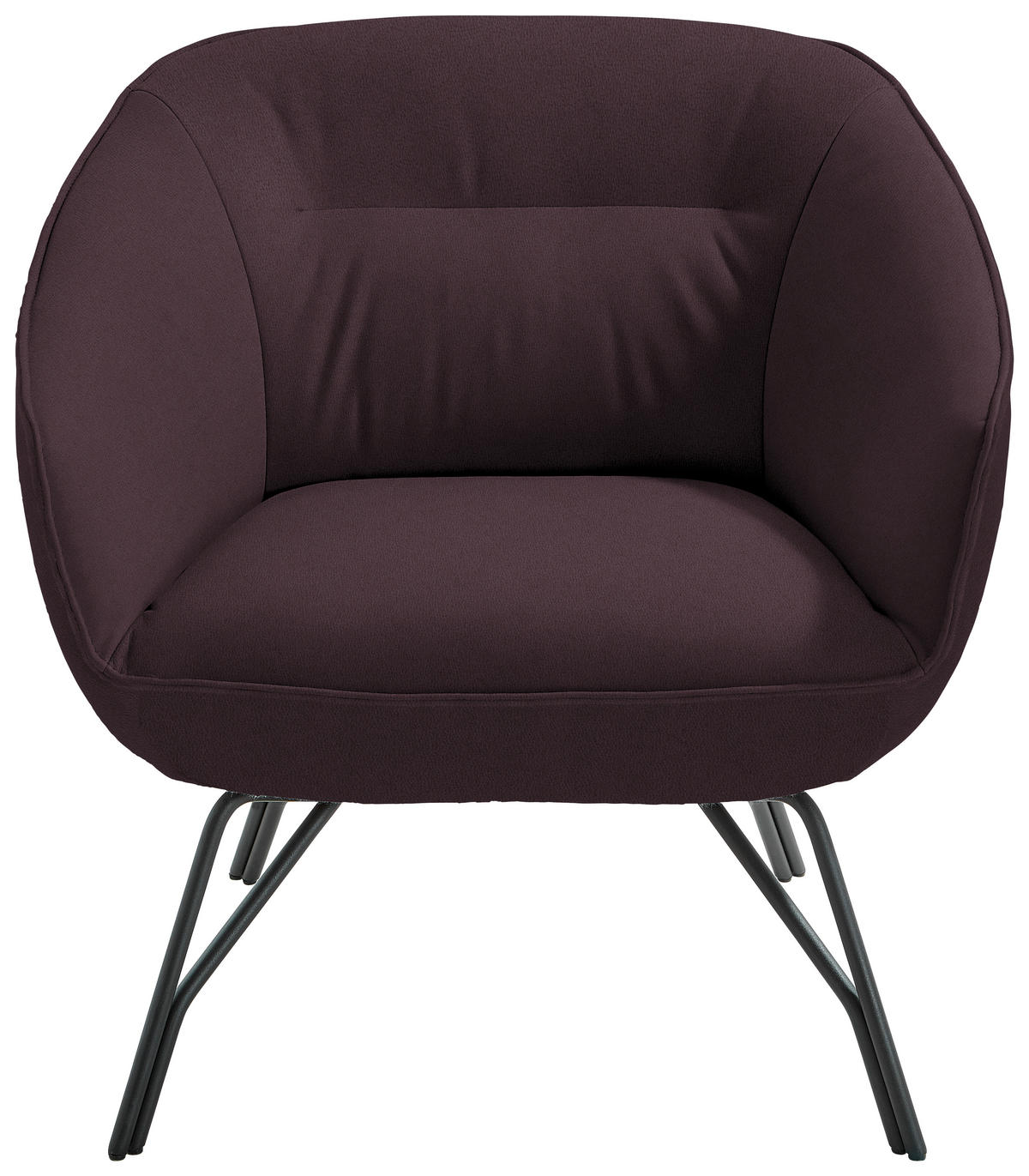 COCKTAILSESSEL in Echtleder Dunkelbraun  - Anthrazit/Dunkelbraun, Design, Leder/Metall (76/80/73cm) - Joop!