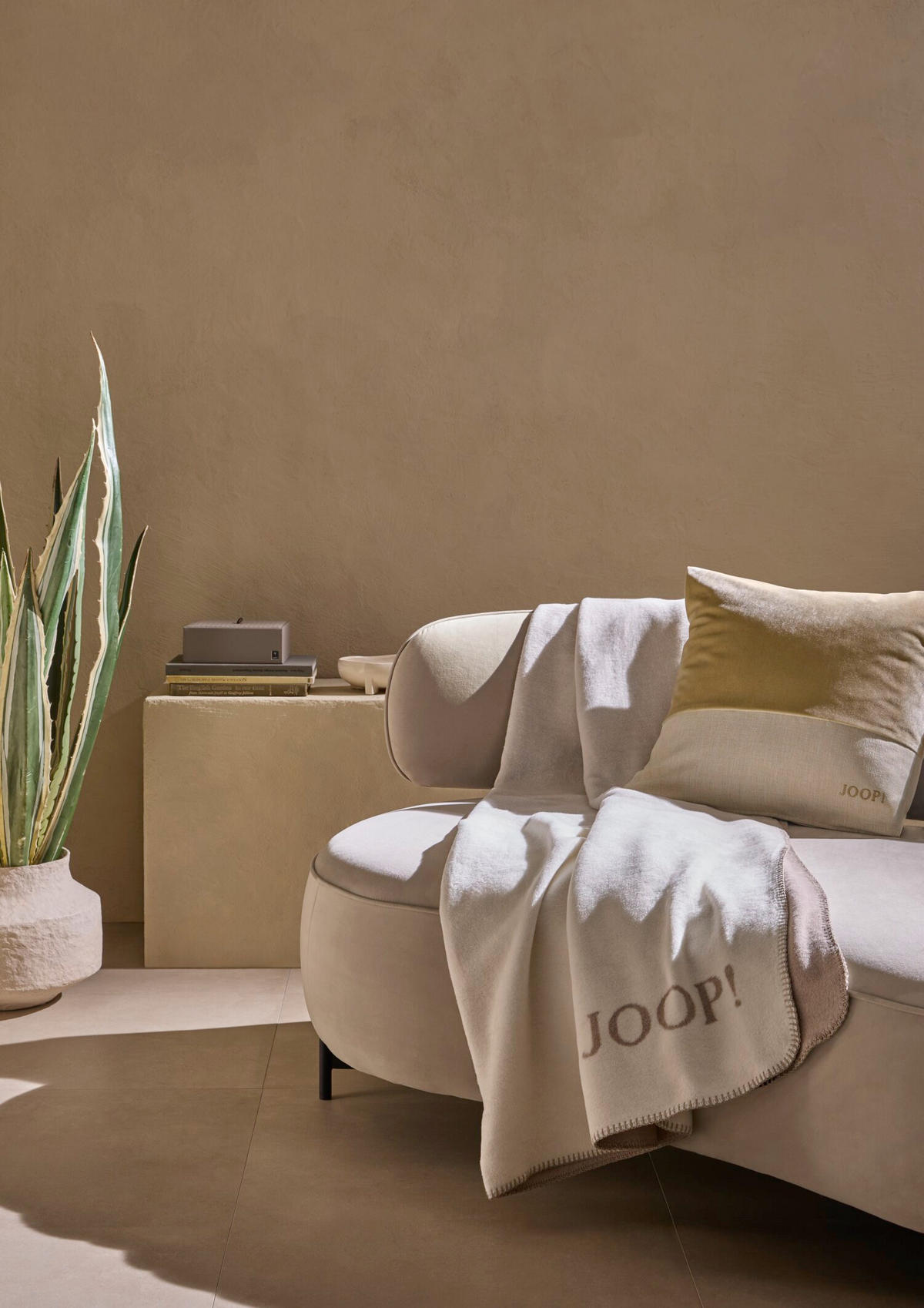 DOMÁCÍ DEKA, bavlna, 150/200 cm - světle hnědá, Basics, textil (150/200cm) - Joop!