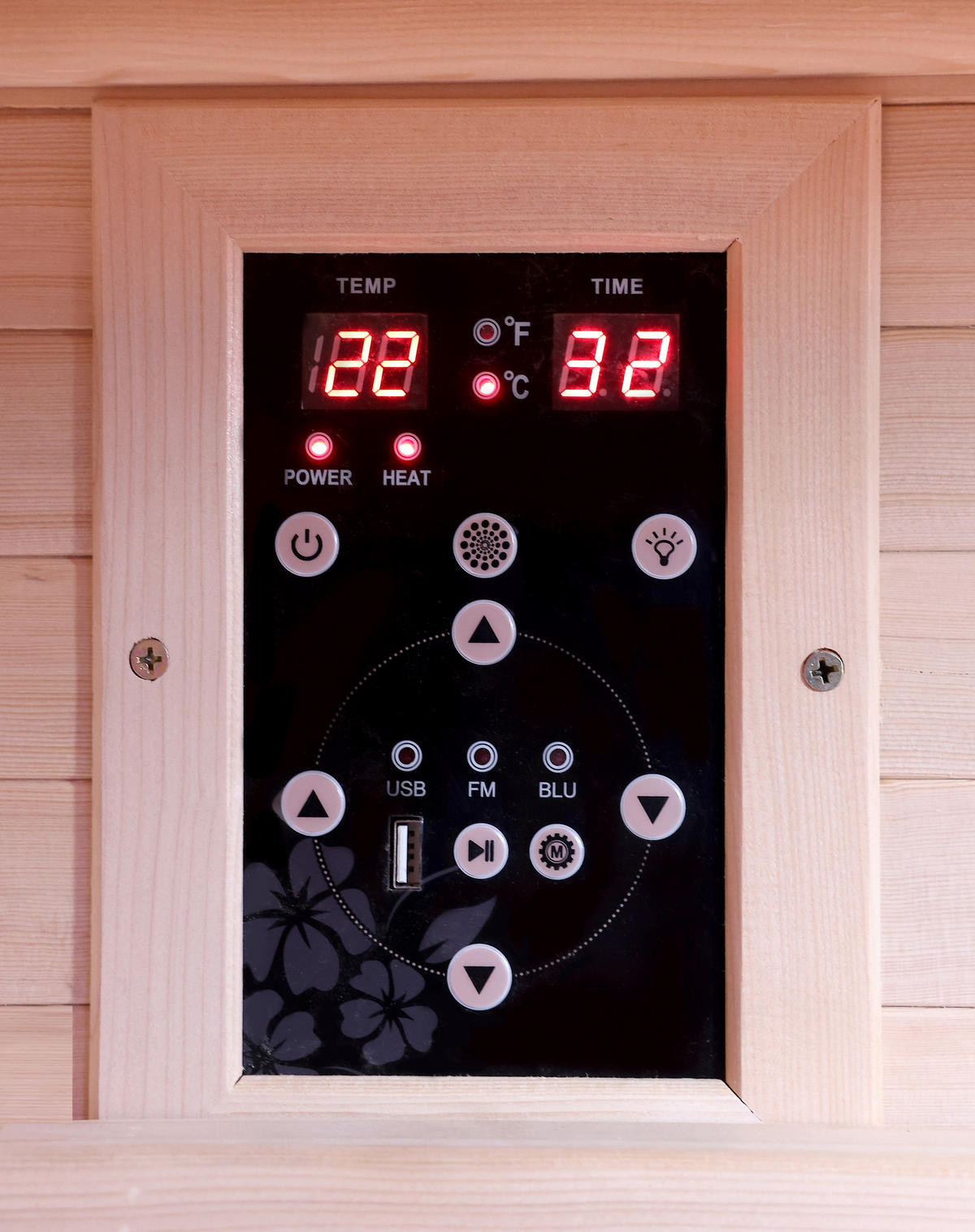 INFRAROTKABINE für 2 Personen  - Naturfarben, Basics, Glas/Holz (130/120/200cm) - Sanotechnik