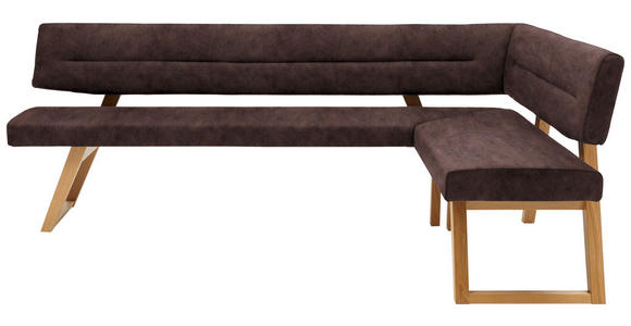 ECKBANK 215/155 cm in Braun - Eichefarben/Braun, KONVENTIONELL, Holz/Textil (215/155cm) - Dieter Knoll