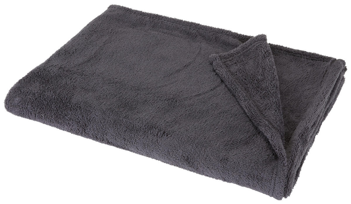 PĂTURĂ PUFOASĂ 130/170 cm  - gri, Basics, textil (130/170cm) - Boxxx
