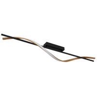 LED-DECKENLEUCHTE 115/14/17 cm   - Schwarz/Braun, Design, Kunststoff/Metall (115/14/17cm) - Globo