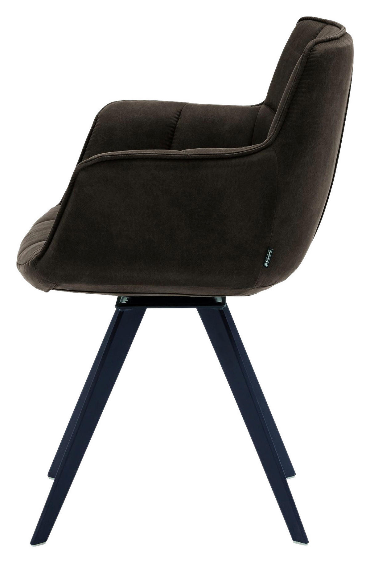 ARMLEHNSTUHL  in Mikrofaser  - Schwarz/Mokka, Design, Textil/Metall (67/85/60cm) - Musterring