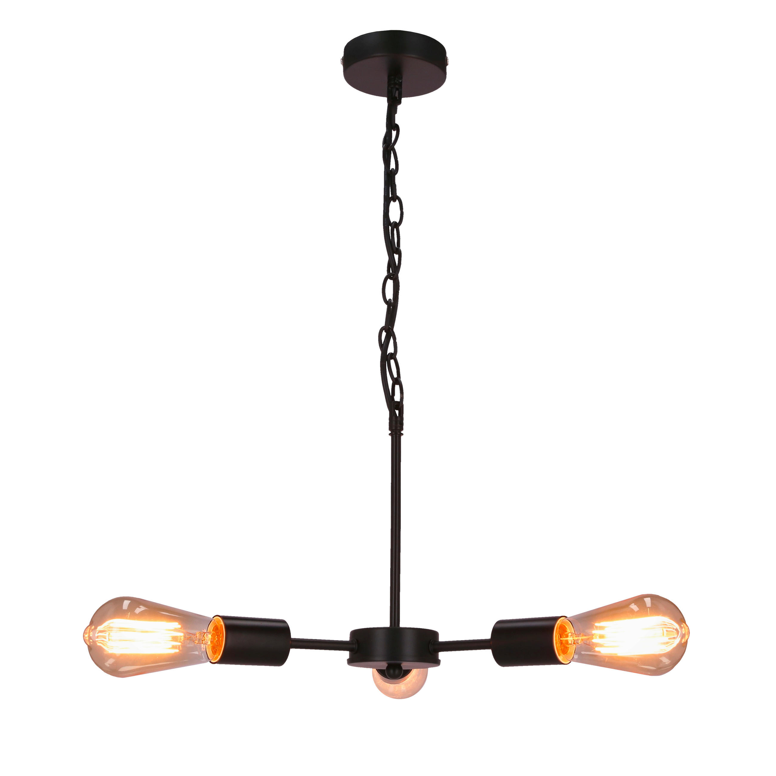 PENDELLEUCHTE 36/36/105 cm  - Schwarz, Design, Metall (36/36/105cm)