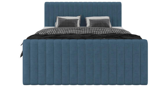 BOXBETT 160/200 cm  in Blau  - Blau/Schwarz, Basics, Kunststoff/Textil (160/200cm) - Carryhome