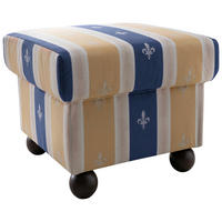 HOCKER Mikrofaser Blau  - Wengefarben/Blau, KONVENTIONELL, Holz/Textil (56/46/56cm) - Livetastic