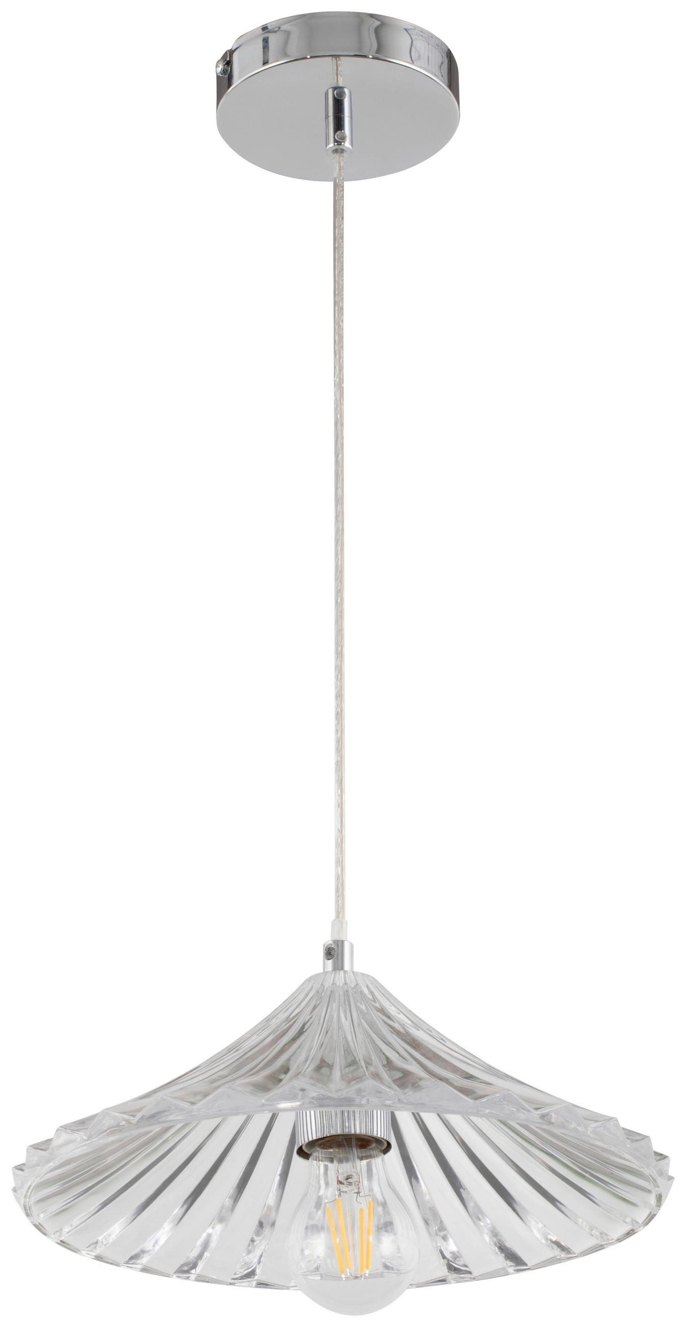 HÄNGELEUCHTE 29/115 cm   - Klar, Trend, Glas/Metall (29/115cm) - Novel