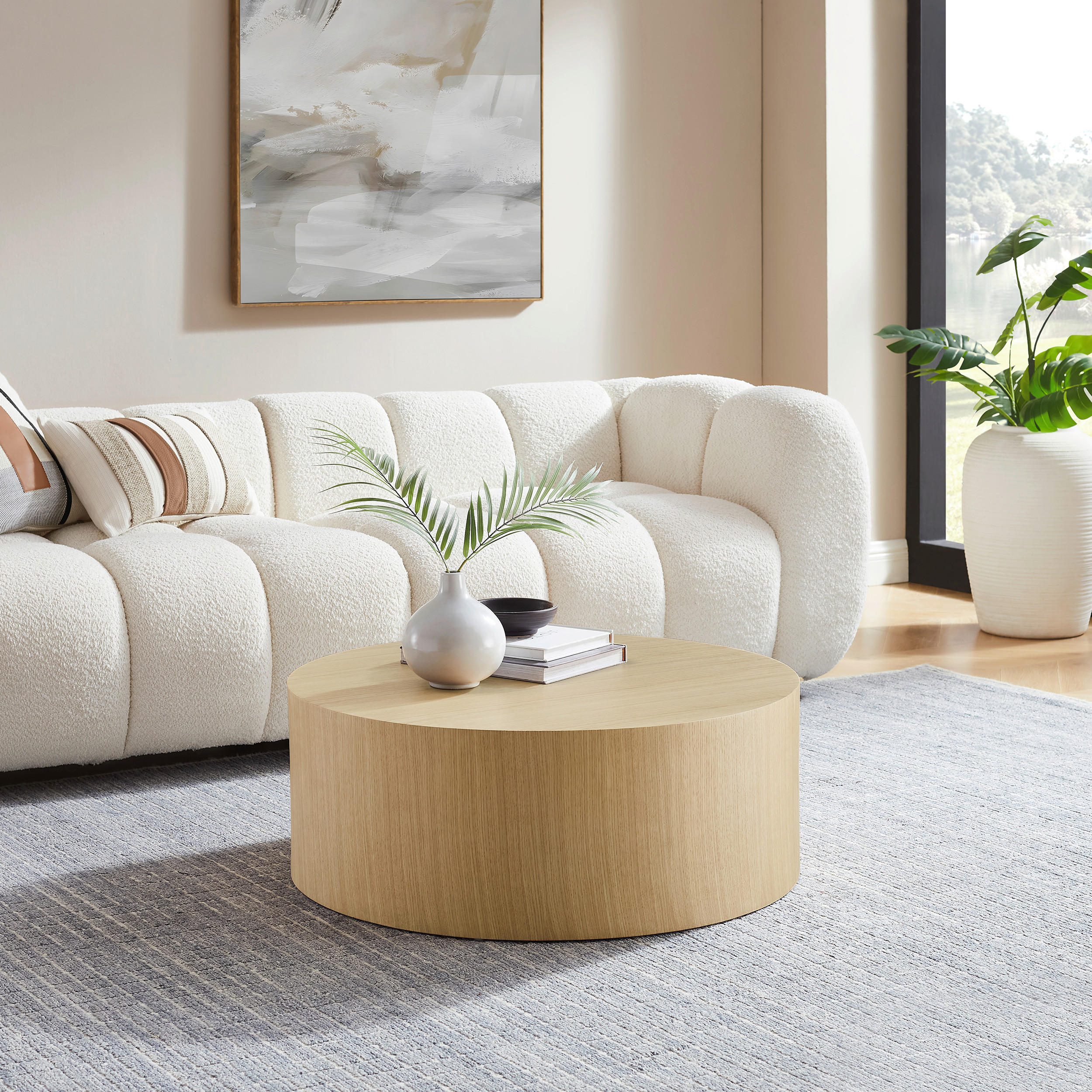 COUCHTISCH 80/80/30 cm rund Eichefarben  - Eichefarben, Design, Holzwerkstoff (80/80/30cm) - Livetastic
