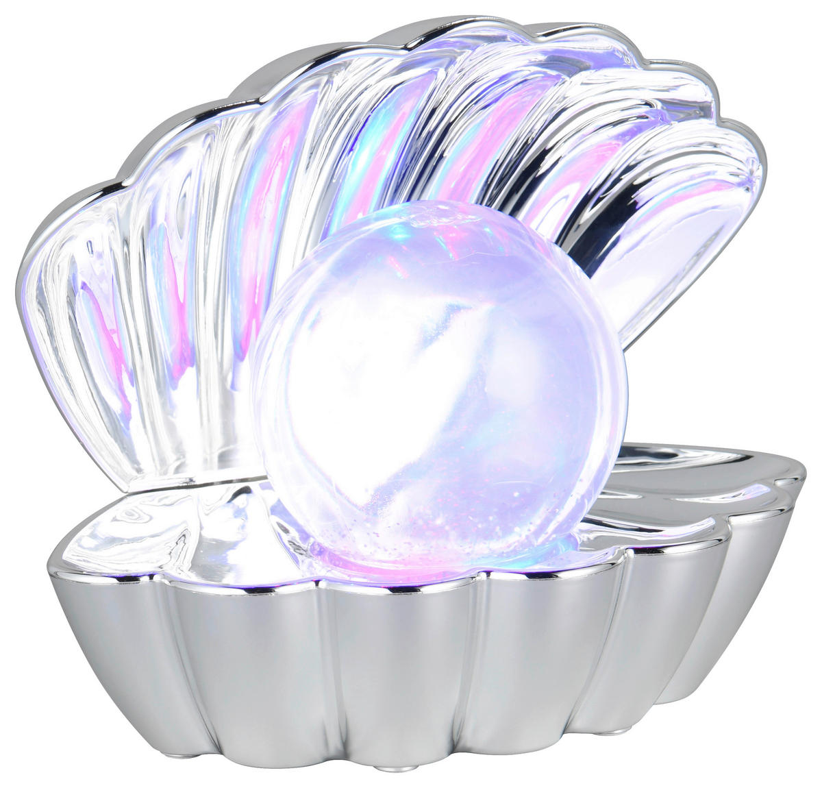 LED-BORDSLAMPA - kromfärg/transparent, Design, plast (17,5/15/12,5cm)