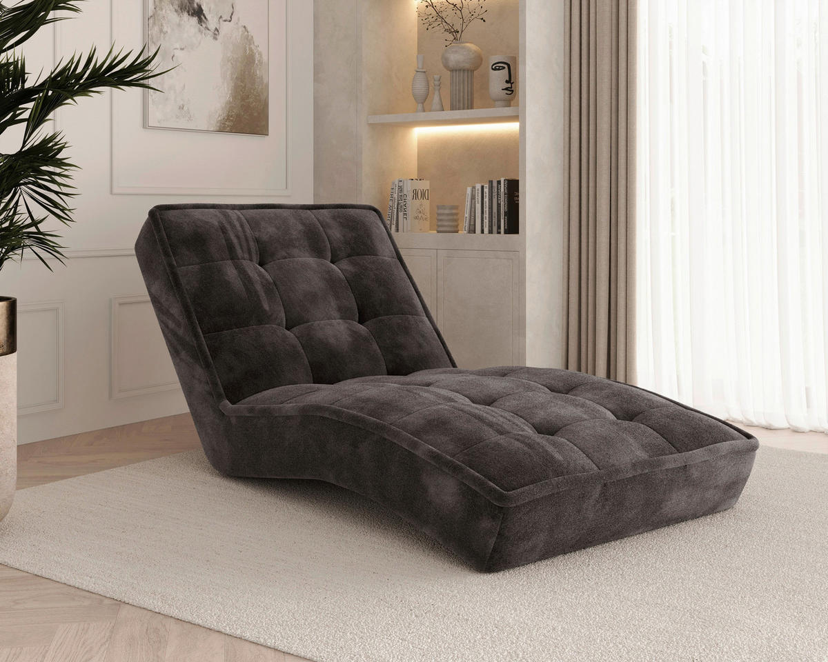 RELAXLIEGE Chenille Dunkelbraun  - Dunkelbraun/Schwarz, MODERN, Kunststoff/Textil (73/79/170cm) - Milino