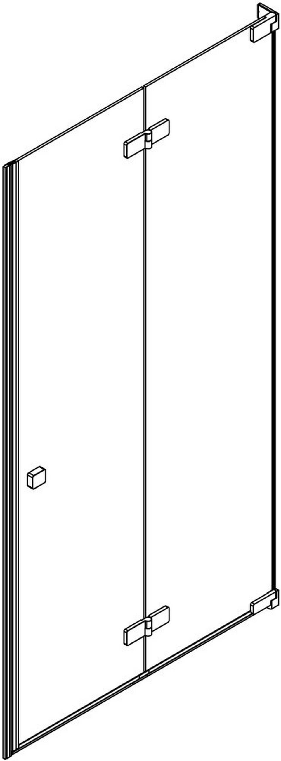 DUSCHTÜR Schwarz  100/200 cm  - Schwarz, MODERN, Glas/Metall (100/200cm) - Schöner Wohnen