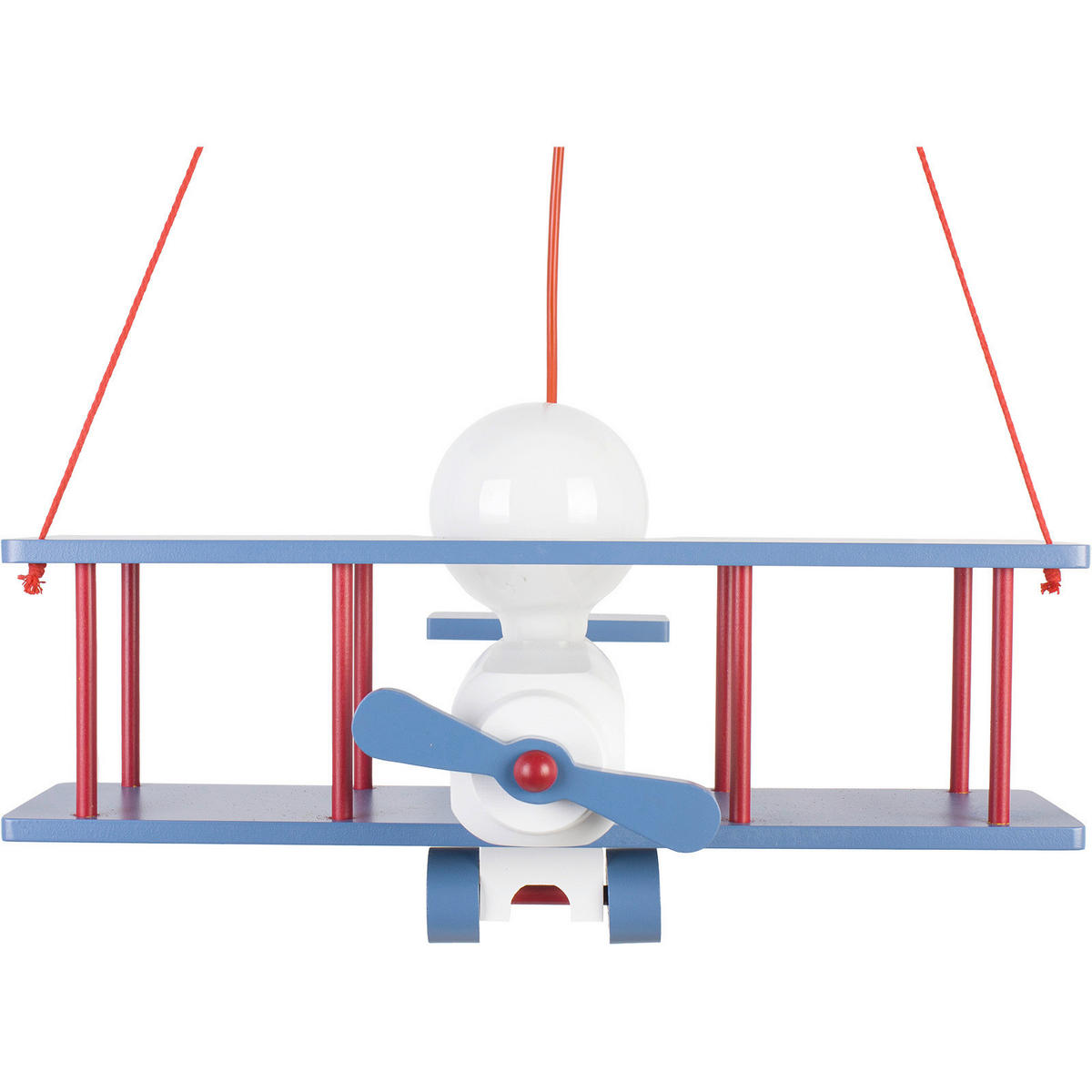 KINDERHÄNGELEUCHTE 42/45/75 cm   - Blau/Rot, KONVENTIONELL, Holz (42/45/75cm)