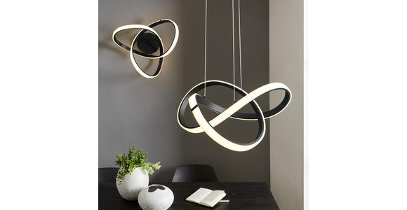 LED-HÄNGELEUCHTE 55/27 cm - Schwarz, Design, Metall (55/27cm) - Ambiente