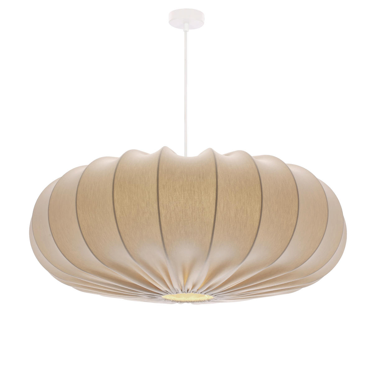 PENDELLEUCHTE 66/66/120 cm  - Hellbraun/Weiß, KONVENTIONELL, Kunststoff/Metall (66/66/120cm)