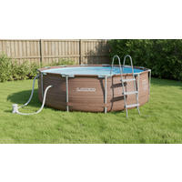 POOL-SET POOLSET 100R 366/100 cm  - Braun, KONVENTIONELL, Kunststoff/Metall (366/100cm)