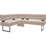 ECKBANK 158/200 cm  in Creme  - Creme/Schwarz, Design, Textil/Metall (158/200cm) - Dieter Knoll