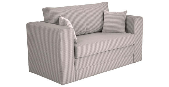 JUGEND- UND KINDERSOFA  in Cord Taupe  - Taupe/Schwarz, KONVENTIONELL, Textil (136/78/72cm) - Xora
