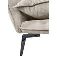 ECKSOFA in Webstoff Beige  - Beige/Schwarz, Design, Textil/Metall (338/165cm) - Hom`in