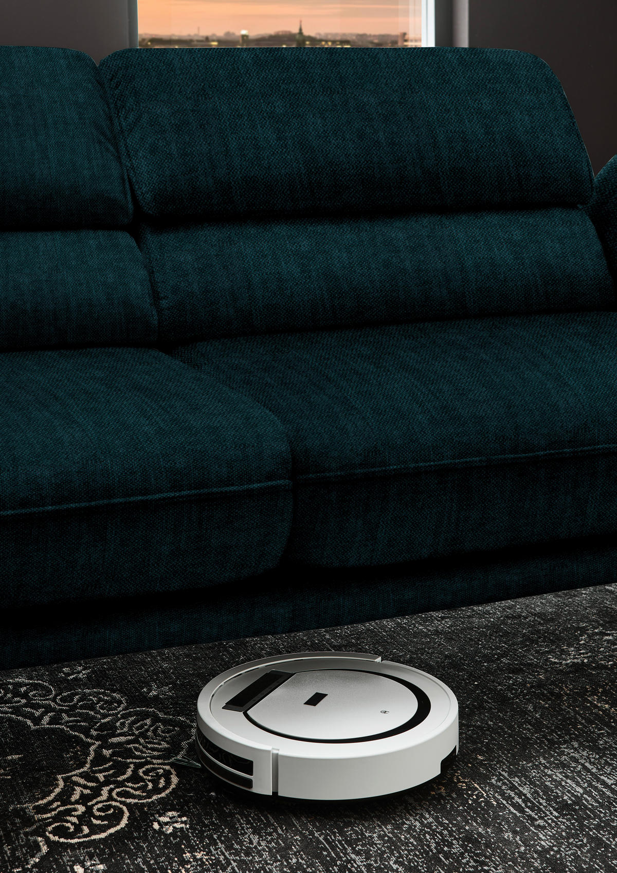 ECKSOFA in Velours Waldgrün  - Waldgrün/Schwarz, Design, Textil/Metall (153/283cm) - Valdera