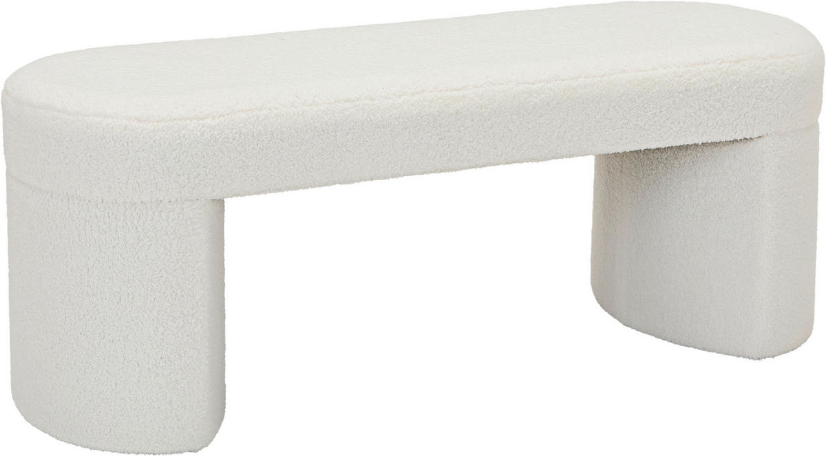 SITZBANK 115/44/44 cm Vliesstoff, Teddystoff Weiß  - Weiß, Trend, Textil (115/44/44cm) - Xora