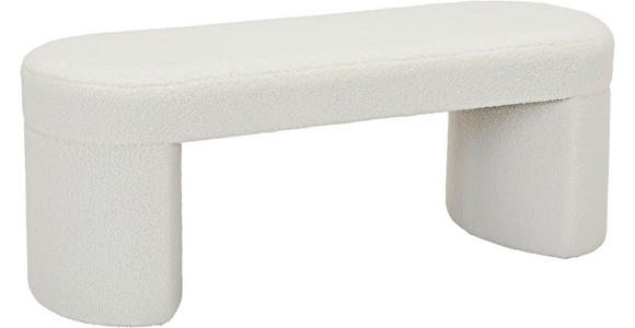 SITZBANK 115/44/44 cm Vliesstoff, Teddystoff Weiß  - Weiß, Trend, Textil (115/44/44cm) - Xora