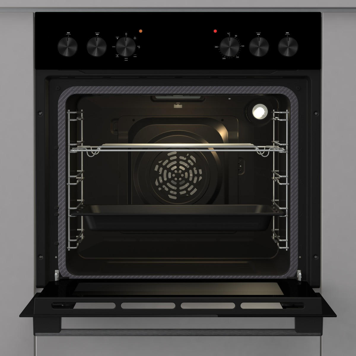 HERDSET BCA6715AO1BK+ECDA643SC  - Schwarz, Trend, Metall (59,5/59,5/53cm) - Gorenje