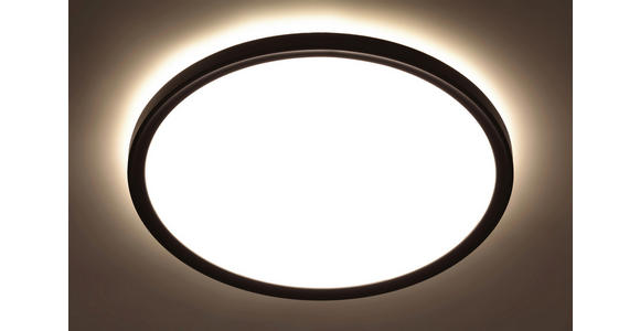 LED-DECKENLEUCHTE 29,3/2,8 cm   - Schwarz, Basics, Kunststoff (29,3/2,8cm) - Novel