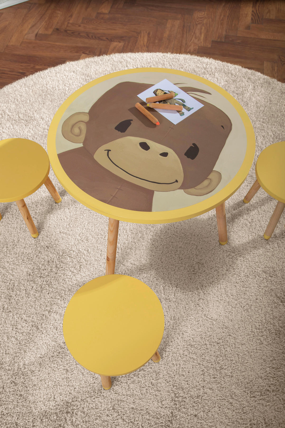 KINDERSITZGRUPPE Anouk Gelb  - Gelb, KONVENTIONELL, Holz/Holzwerkstoff