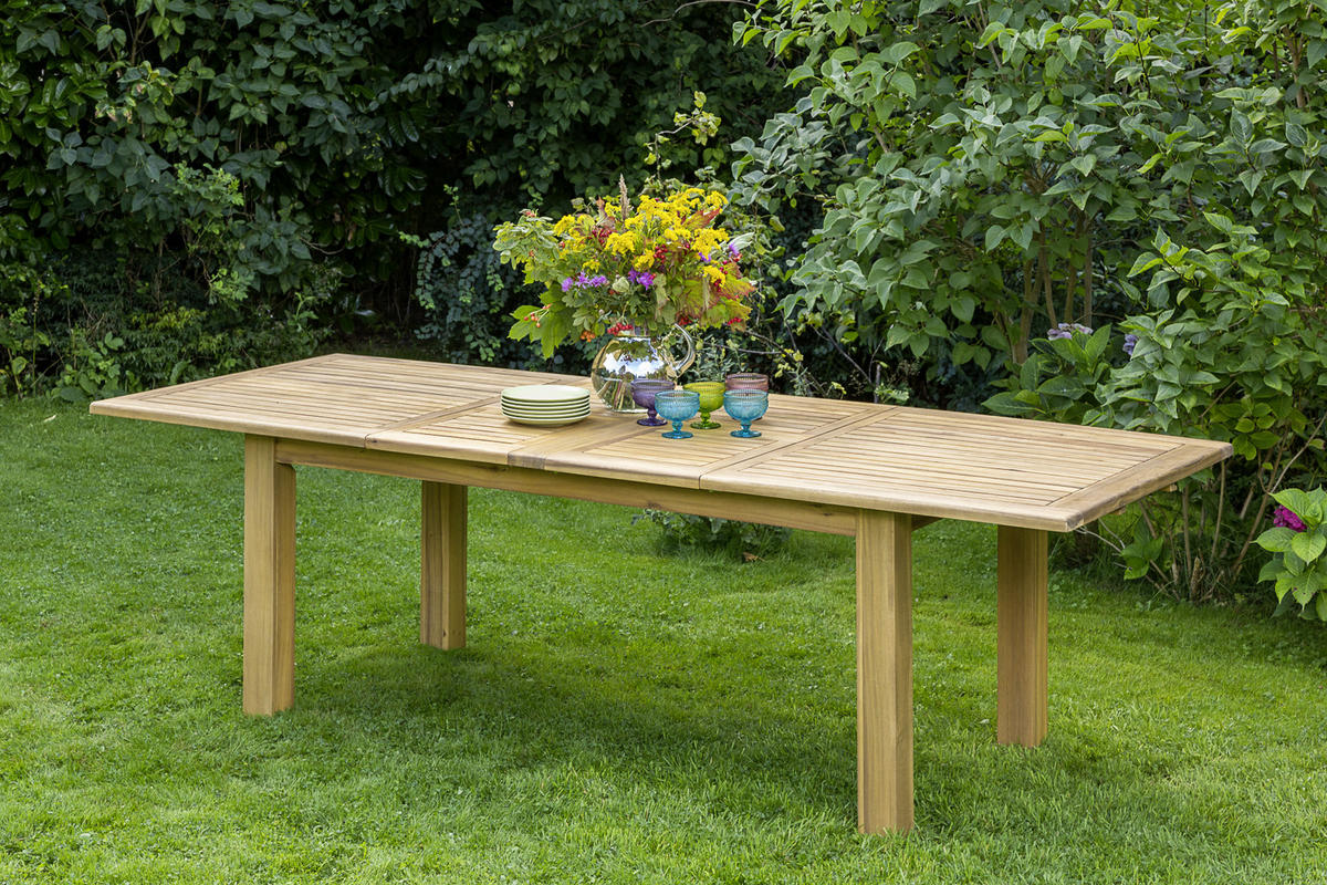 GARTENTISCH 180-260/100/75 cm Holz rechteckig  - Akaziefarben, ROMANTIK / LANDHAUS, Holz (180-260/100/75cm) - Gardenson