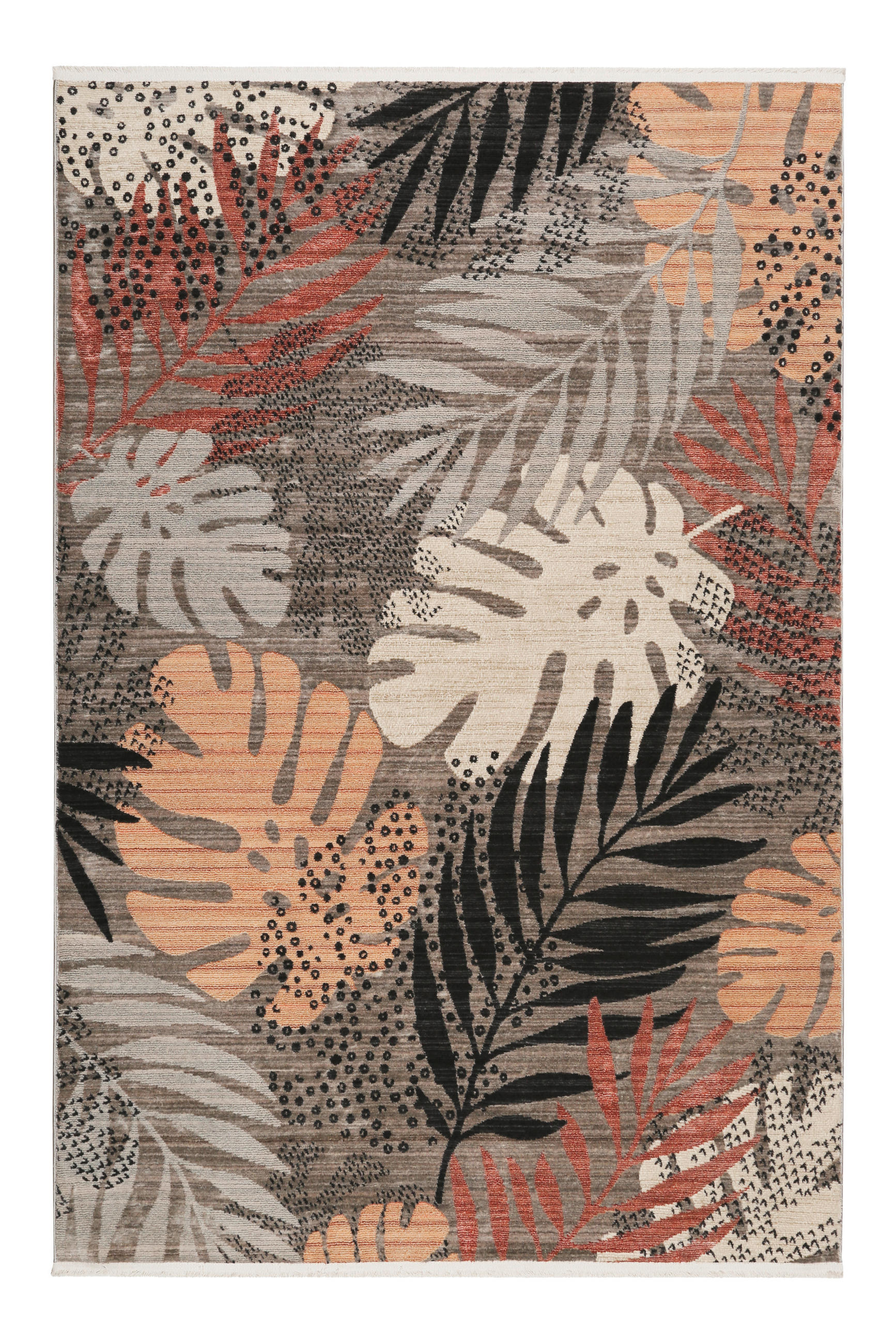 TKANÝ KOBEREC, 160/225 cm, šedá, červená, béžová - šedá/béžová, Konvenční, textil (160/225cm) - Esprit