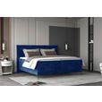 BOXSPRINGBETT 140/200 cm  in Dunkelblau  - Schwarz/Dunkelblau, KONVENTIONELL, Textil/Metall (140/200cm) - Esposa