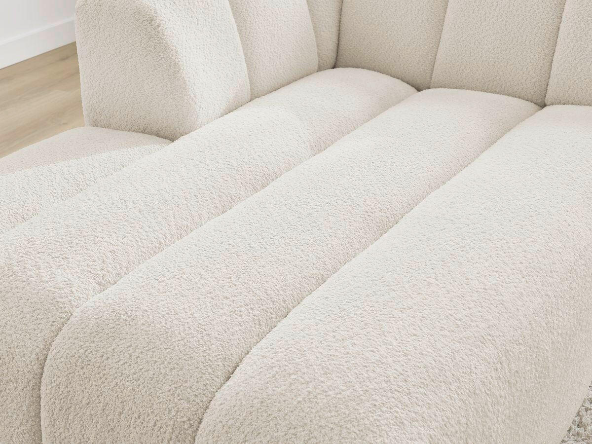 SOFAELEMENT ANNECY Bouclé Beige  - Beige/Schwarz, MODERN, Kunststoff/Textil (120/72/170cm)