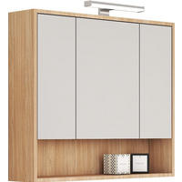 ZRKADLOVÁ SKRINKA, farba duba, 80/74/22 cm - farba duba, Modern, kompozitné drevo/sklo (80/74/22cm) - Stylife